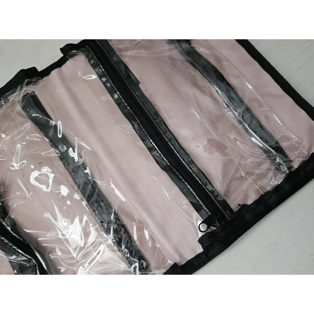 Mary Kay Travel Roll Up Bag - Black and‎ Pink Hanging Organizer Cosmetic Bag New